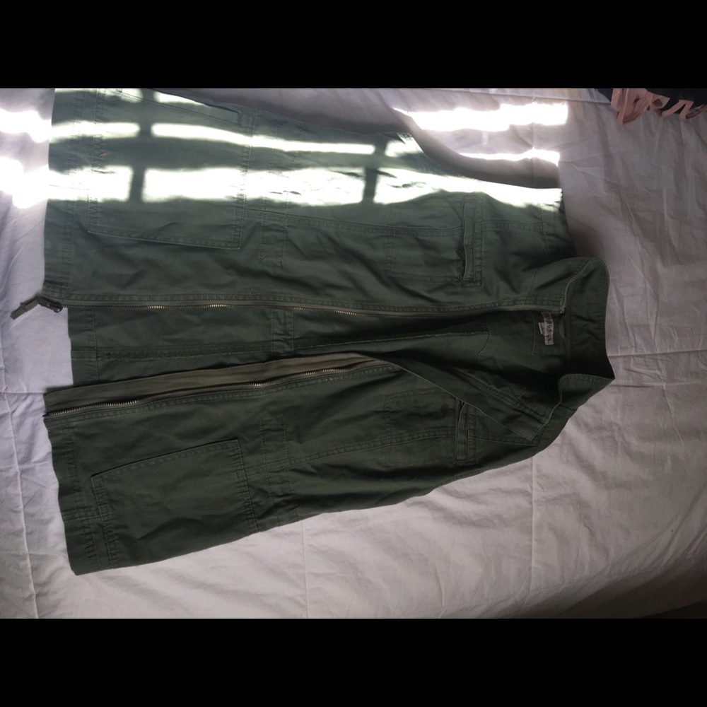 Green no sleeve coat size L from Target